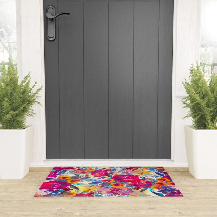 Watercolor flowers and plants 02 Welcome Mat Gallery Image 3