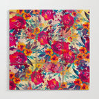 Watercolor flowers and plants 02 Wood Wall Art Gallery Image 1