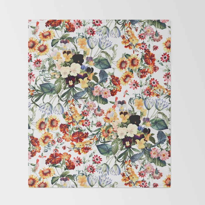 Summer Garden V Throw Blanket Gallery Image 2