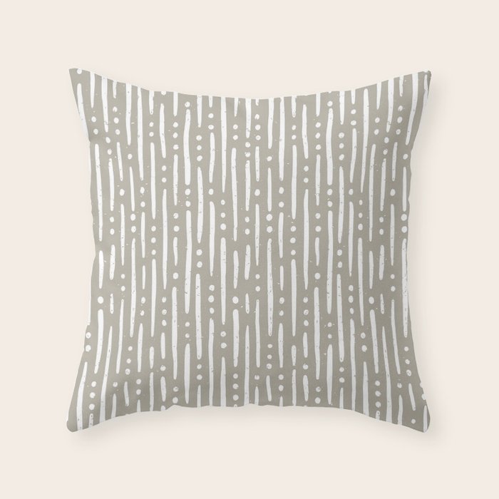 Line Up in Sand Throw Pillow Gallery Image 1