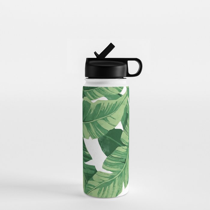 Tropical banana leaves IV Water Bottle Gallery Image 1