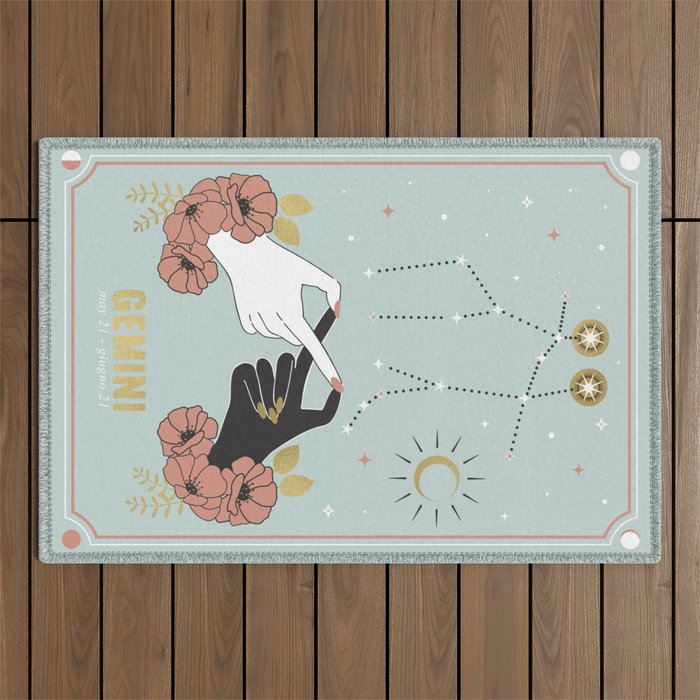 Gemini Zodiac Series Outdoor Rug Gallery Image 1