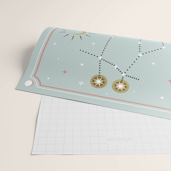 Gemini Zodiac Series Wrapping Paper Gallery Image 2