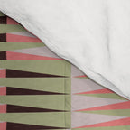 Geometric pattern rose and light green Comforter Gallery Image 4
