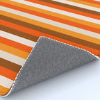 Vertical Fine Stripes in Retro 70s Orange and Brown Rug Gallery Image 4
