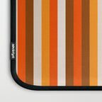 Vertical Fine Stripes in Retro 70s Orange and Brown Laptop Sleeve Gallery Image 3