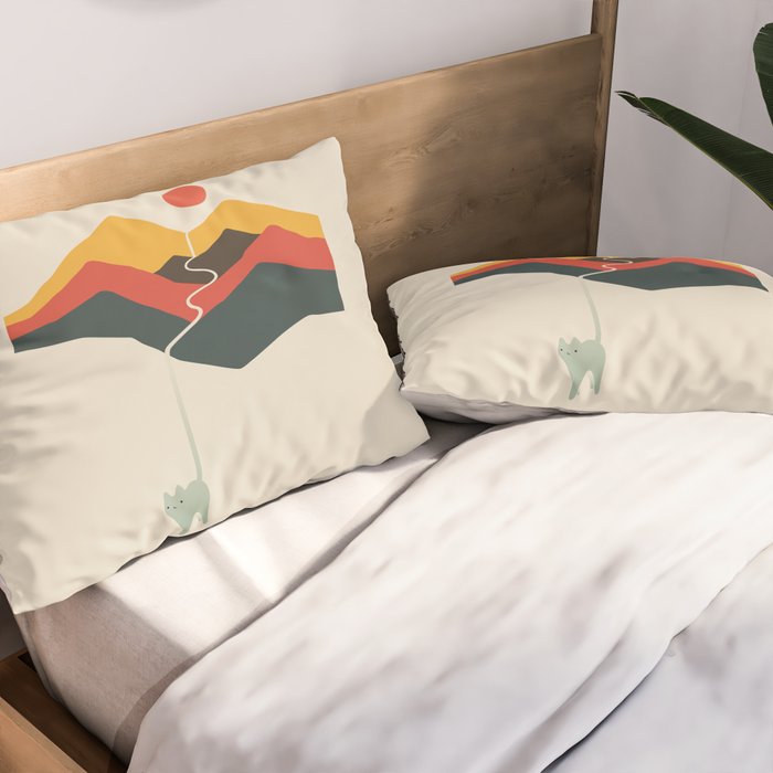 Cat Landscape 149 Pillow Sham Gallery Image 2