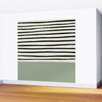 Sage Green x Stripes Wall Mural Gallery Image 2