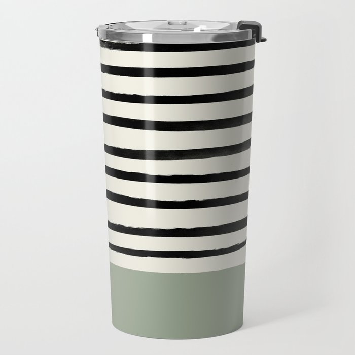 Sage Green x Stripes Travel Mug Gallery Image 2