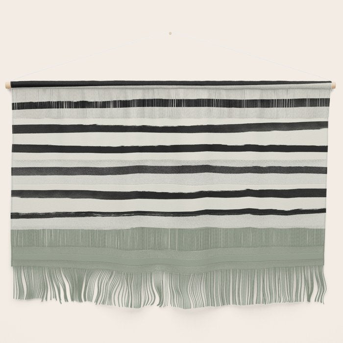 Sage Green x Stripes Wall Hanging Gallery Image 1