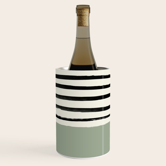 Sage Green x Stripes Wine Chiller Gallery Image 2