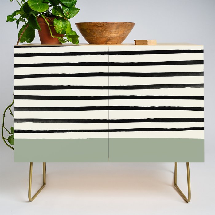 Sage Green x Stripes Credenza Gallery Image 1