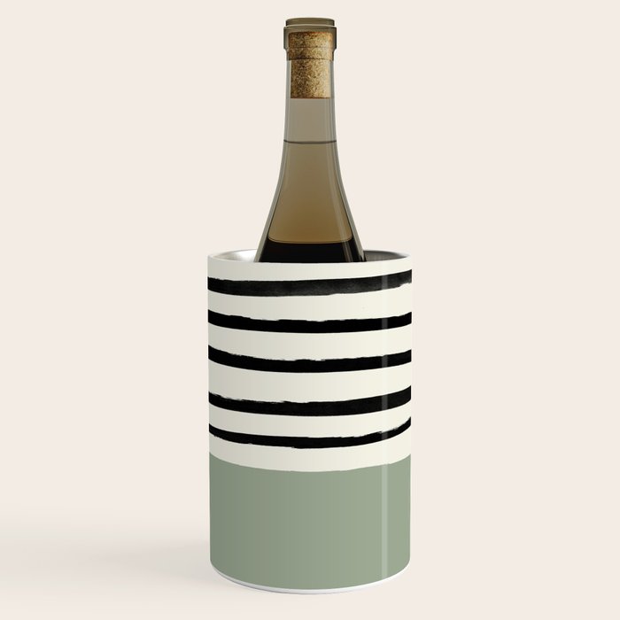 Sage Green x Stripes Wine Chiller Gallery Image 3