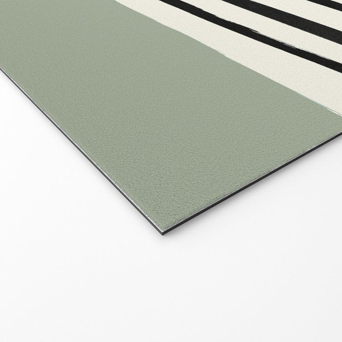 Sage Green x Stripes Welcome Mat Gallery Image 2