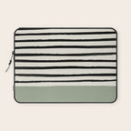 Sage Green x Stripes Laptop Sleeve Gallery Image 1