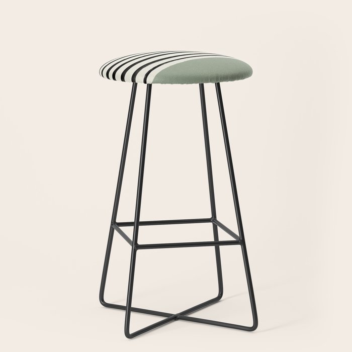 Sage Green x Stripes Stool Gallery Image 1