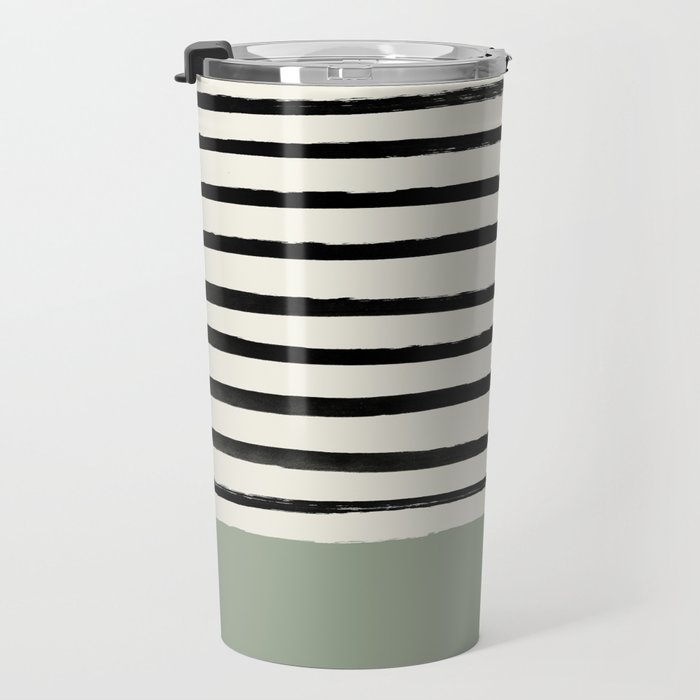 Sage Green x Stripes Travel Mug Gallery Image 3