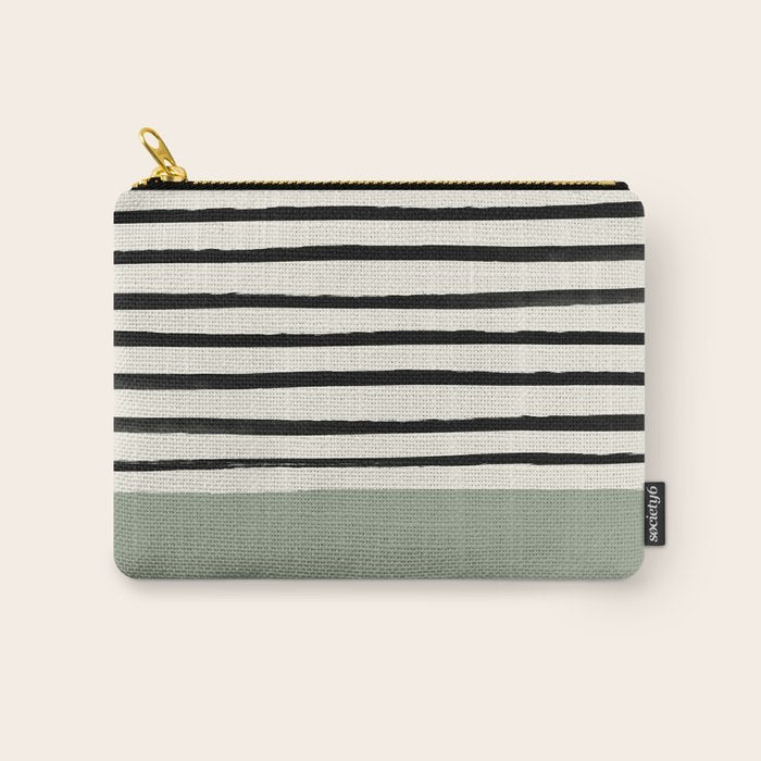 Sage Green x Stripes Carry All Pouch Gallery Image 1