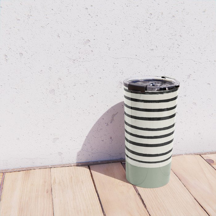 Sage Green x Stripes Travel Mug Gallery Image 4