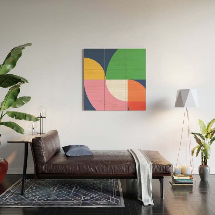 Abstract Geometric 15 Wood Wall Art Gallery Image 2
