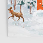 Cozy Winter Cabin in the Snowy Woods  Poster Gallery Image 3