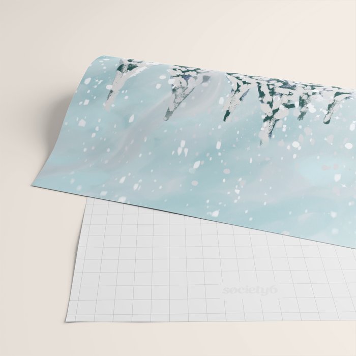 Cozy Winter Cabin in the Snowy Woods  Wrapping Paper Gallery Image 2