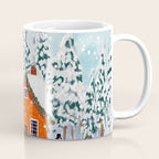 Cozy Winter Cabin in the Snowy Woods  Coffee Mug Gallery Image 1