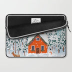 Cozy Winter Cabin in the Snowy Woods  Laptop Sleeve Gallery Image 2