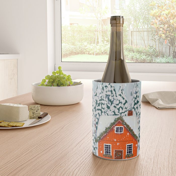 Cozy Winter Cabin in the Snowy Woods  Wine Chiller Gallery Image 4