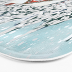 Cozy Winter Cabin in the Snowy Woods  Bath Mat Gallery Image 3