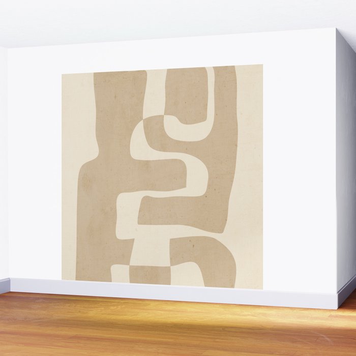 Abstract Art 55/beige 2 Wall Mural Gallery Image 2