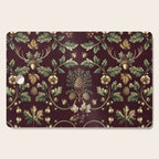 William Morris Woodland Nostalgia Burgundy Red Cutting Board Gallery Image 1
