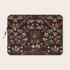 William Morris Woodland Nostalgia Burgundy Red Laptop Sleeve Gallery Image 1