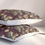 William Morris Woodland Nostalgia Burgundy Red Pillow Sham Gallery Image 3