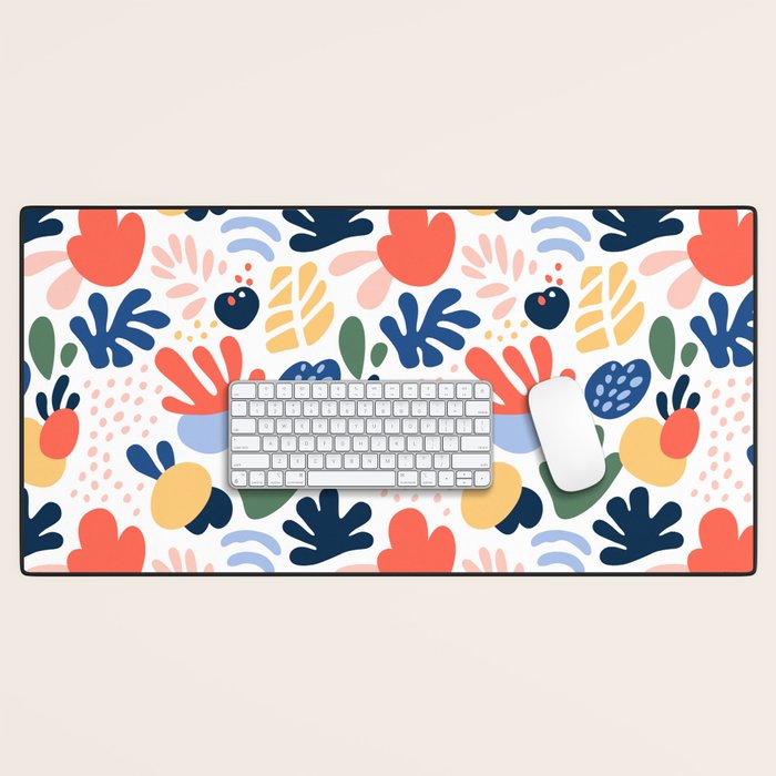 Abstract organic nature art pattern Desk Mat Gallery Image 1