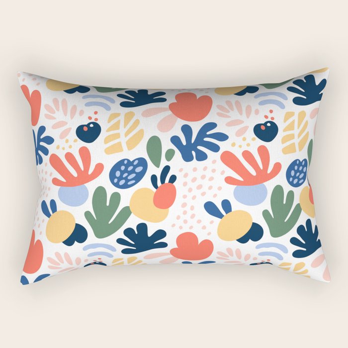 Abstract organic nature art pattern Rectangular Pillow Gallery Image 2