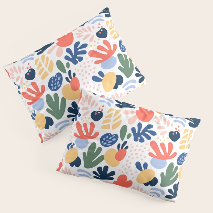 Abstract organic nature art pattern Pillow Sham Gallery Image 3