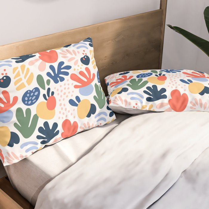 Abstract organic nature art pattern Pillow Sham Gallery Image 2