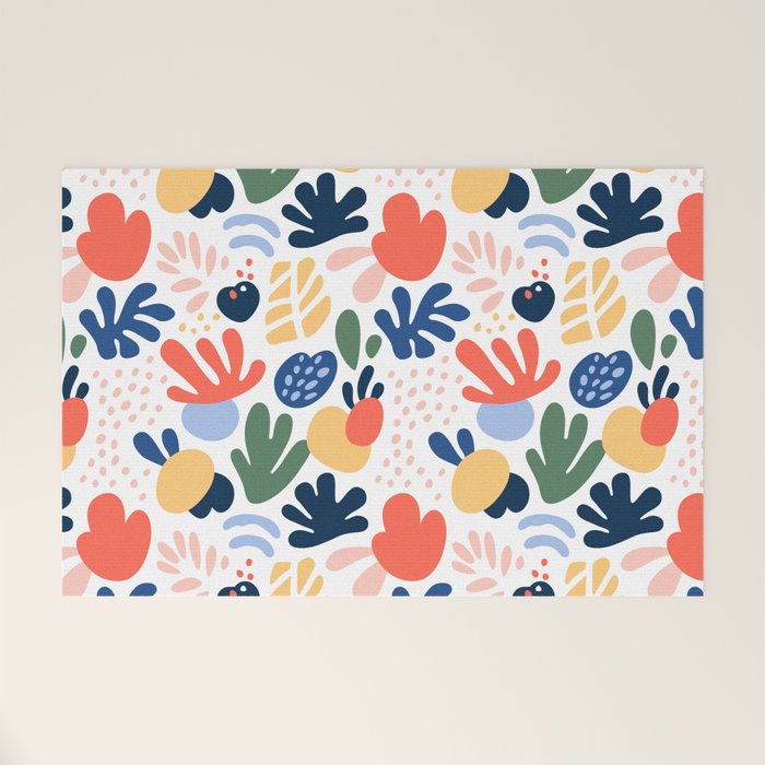 Abstract organic nature art pattern Welcome Mat Gallery Image 1
