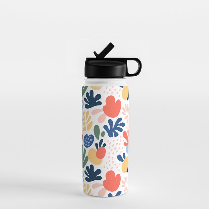 Abstract organic nature art pattern Water Bottle Gallery Image 1