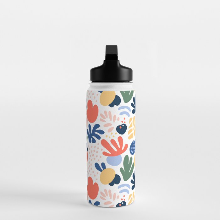 Abstract organic nature art pattern Water Bottle Gallery Image 3