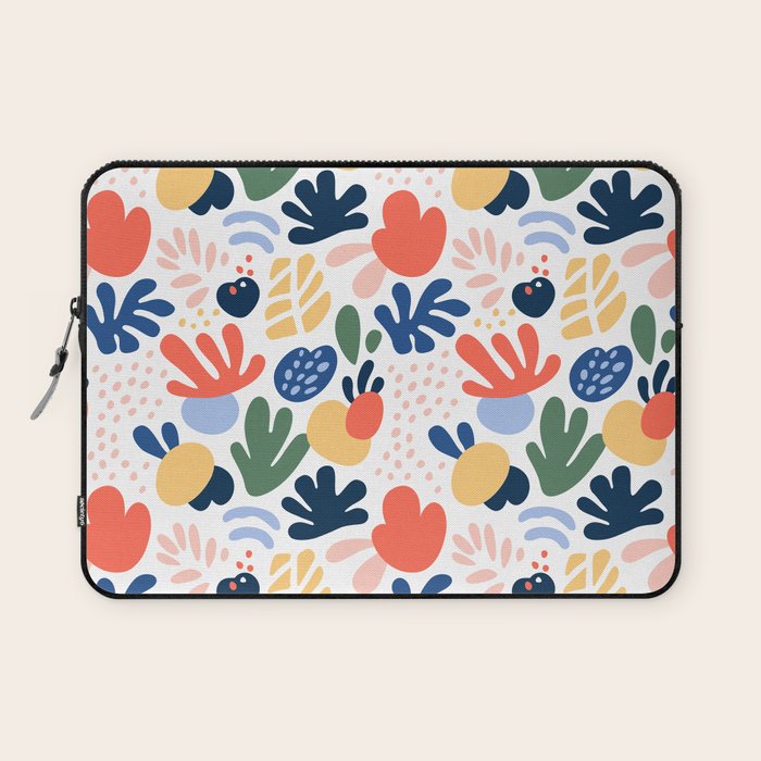 Abstract organic nature art pattern Laptop Sleeve Gallery Image 1
