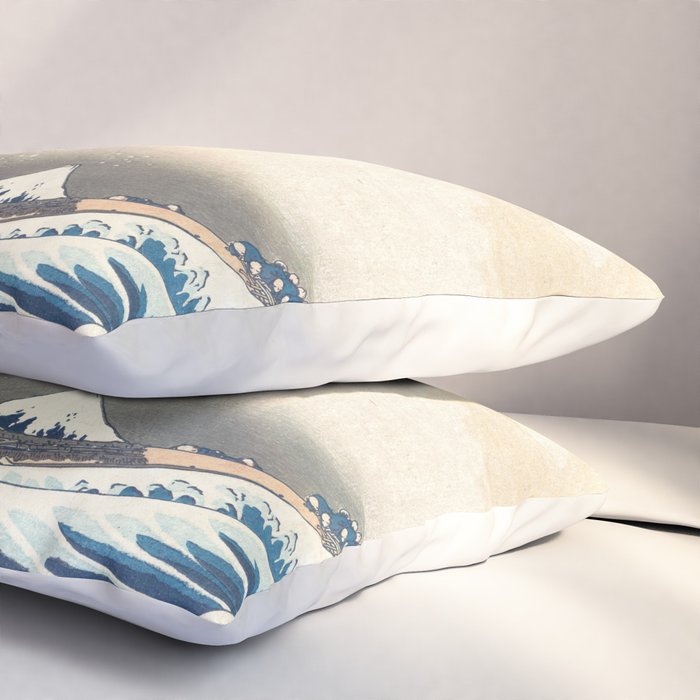 The Great Wave Off Kanagawa by Katsushika Hokusai Thirty Six Views of Mount Fuji - The Great Wave Pillow Sham Gallery Image 3