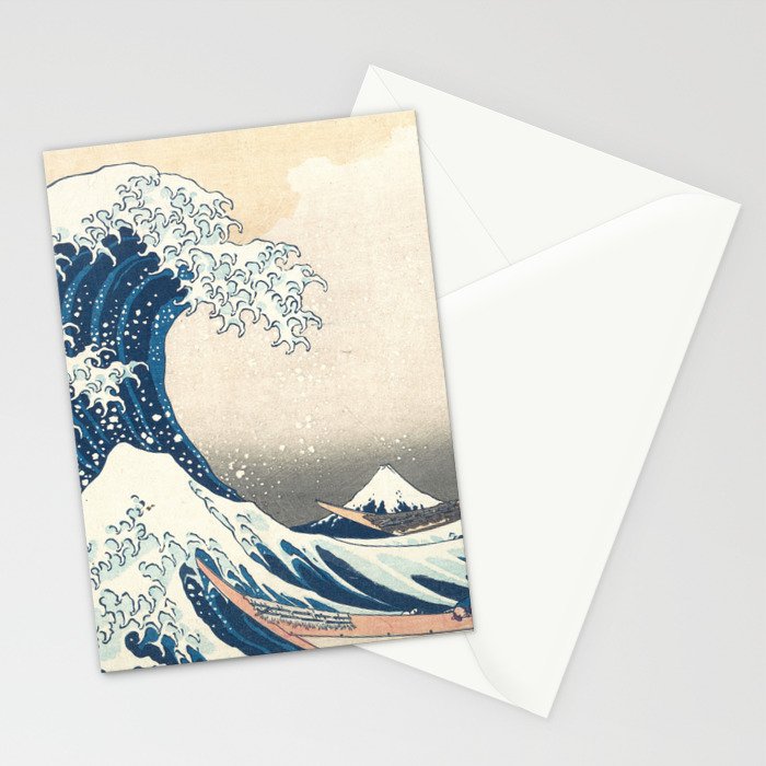 The Great Wave Off Kanagawa by Katsushika Hokusai Thirty Six Views of Mount Fuji - The Great Wave Stationery Card Gallery Image 2