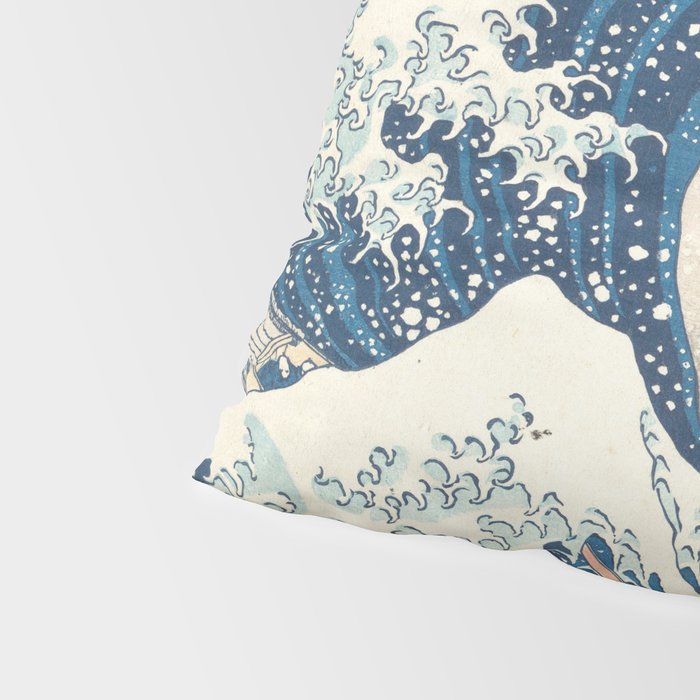 The Great Wave Off Kanagawa by Katsushika Hokusai Thirty Six Views of Mount Fuji - The Great Wave Pillow Sham Gallery Image 4