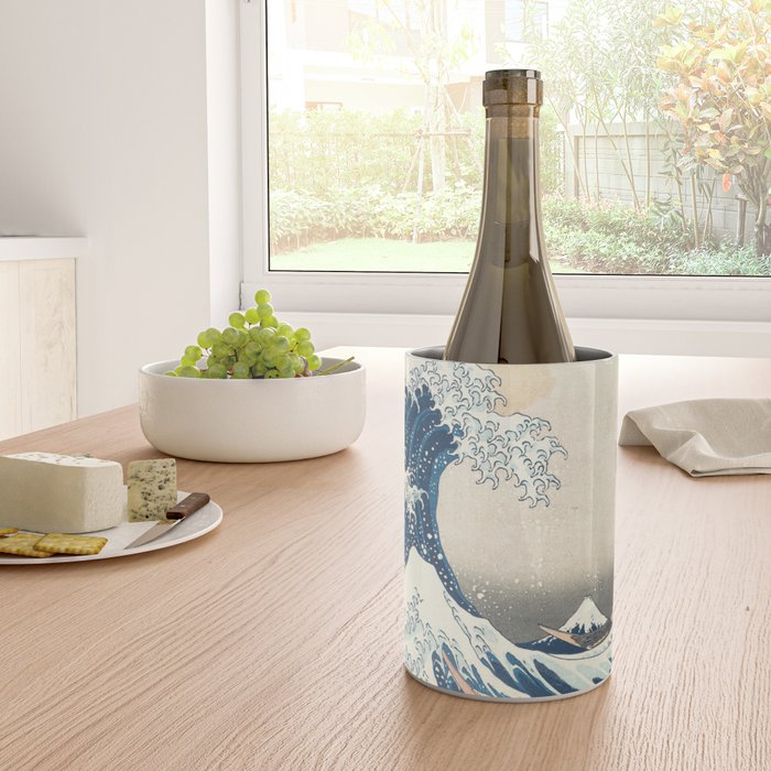 The Great Wave Off Kanagawa by Katsushika Hokusai Thirty Six Views of Mount Fuji - The Great Wave Wine Chiller Gallery Image 4