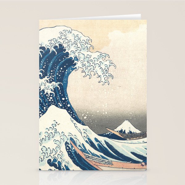 The Great Wave Off Kanagawa by Katsushika Hokusai Thirty Six Views of Mount Fuji - The Great Wave Stationery Card Gallery Image 2