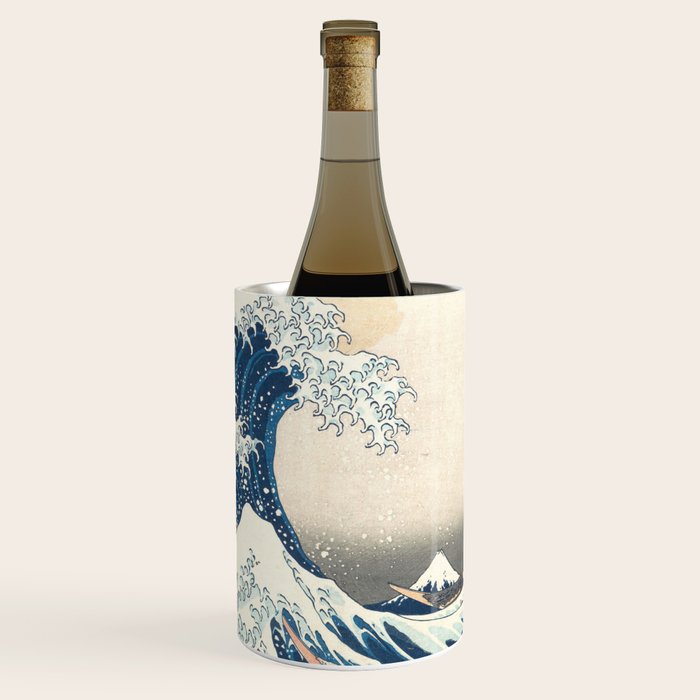 The Great Wave Off Kanagawa by Katsushika Hokusai Thirty Six Views of Mount Fuji - The Great Wave Wine Chiller Gallery Image 1