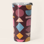 Geo Mod Shapes - Dark Travel Mug Gallery Image 2