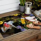 Vintage & Shabby Chic - Tropical Night Bird Flower Garden Outdoor Rug Gallery Image 2